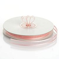 Tableclothsfactory 3/8" Satin Edge Organza-Peach