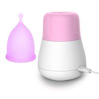 Menstrual Cup Cleaner FDA,CE,FCC,ROHS Approved 70ML Watertank Safe Steam Powered Compact Portable Menstrual Cup Cleaning Machine for All Menstration Cups - Pink