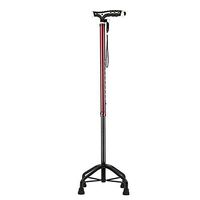 XIHAA Adjustable Walking Stick Cane, Square Base Ultralight Stick With Magnetic Therapy LED Lights Adjustalble For Travel,Gold