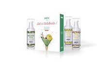 Let's Celebrate! Kit - Gourmet Warming Intimate Massage Oils by EXSENS | Mint Mojito, Pina Colada, Margarita | Vegan, Paraben Free, Body Safe, Condom Friendly, Gel Formula | 3X 30ml - 1 fl.oz