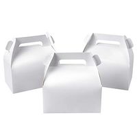25-Pack Gable White Candy Treat Boxes,Small Goodie Gift Boxes for Wedding and Birthday Party Favors Box 6.2 x 3.5 x 3.5 inch