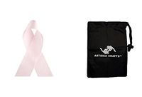 Darice DIY Crafts Supplies Gift Wrapping Ribbon Basic Expression Double-Face Satin Cameo 1.5 inches x 4 Yards (6 Pack) 2958-631 Bundle with 1 Artsiga Crafts Small Bag