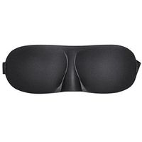 Sleep Masks, FTXJ 3D Eye Mask Travel Beauty Sleep Bedtime Sponge Cover Blindfold Blinder Blackout (Black, 29cm X9cm)