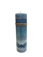 Turquoise Crystal Energy Pillar Candle and Pendant Stone for Strength