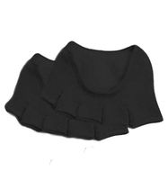 Open Five Toe Socks Breathable Anti-slip Peep Toe Forefoot Pad Half Socks (black)