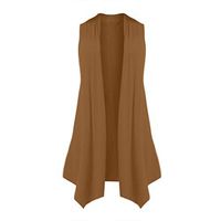 Peigen Lightweight Draped Layering Vest,Women's Sleeveless Draped Open Front Cardigan Vest Asymmetric Hem Women Blouse