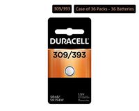 Duracell – 309/393 1.5V Silver Oxide Button Battery – long-lasting battery (Pack of 36)