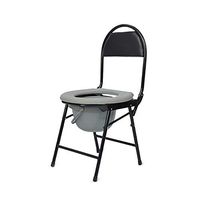 LSX--Bedside Commode Chair Bedside Toilet Chair, Steel Tube Bracket Elderly Toilet Seat Disabled Folding Toilet Elderly Stainless Steel Toilet Pregnant Women Shower Chair & (Color : A)