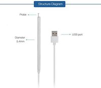 Supereyes Y004 Digital Video Ear Pick Lighted Ear Curette Earwax Removal Otoscope Endoscope Camera Earpick Ear Cleaning Tool