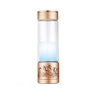 LOVEPET Portable 3 Minute Hydrogen-Rich Water Bottle Rechargeable High Concentration Hydrogen Generator Glass Bottle Anti-Aging Anti-Oxidation Alkaline Water Generator, 350ml