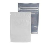 Gram #3 Barrier Bags Clear White Mylar Resealable Food Rx Packaging Pouches 3" x 4.5" (50 Count)