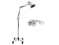 Elitzia ETH3165 Stand Infrared Thermal Heating Lamp Relaxing Body Easy Operate Lay Down Or Sit Floor White Color Knob Adjustment and Cross Tripod Type