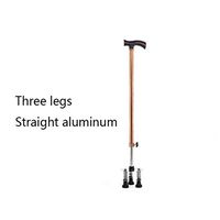 WW Old People Crutches Aluminum Alloy Stainless Steel Damping Non-Slip Medical Care Four Legs Walking Stick, D