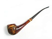 Pear Wood Churchwarden Handcrafted Pipe Long Lady Pipe Inlaid"Spring Style" (Spring)