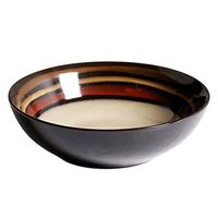 Bowl One Noodle Folk culture bowl Ceramic Shallow Folk culture bowl, Salad Folk culture bowl Dessert Folk culture bowl, Soup Folk culture bowl, Cooking & Dining (Color : Brown, Size : 19.8 6cm) Hous