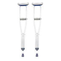 Pair Walking Sticks Aluminium 9 Levels Height Adjustable 5 Levels Adjustable Handle Underarm Crutch Accessories Post Injury Or Surgery Support for Men and Women Walking Assisstant,L