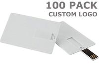 Custom Flash Drives 4GB Custom Logo Credit Card USB Flash Drive - 100 Pack
