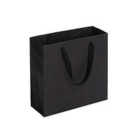 Genenic Black Paper Bags with Nylon Handles Carrier Suit for Hand Shopping Gift Wrapping Bag(9.84 x 3.54 x 9.84 in)