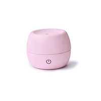 Grandey Portable USB Aroma Diffuser For Home Desktop 5V ABS+PP Ultrasonic Air Humidifier Mini Cylindrical Mist Maker With Touch Control (Pink)