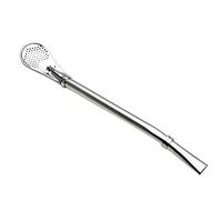 SUPVOX Stainless Steel Straw Spoon with Filter Reusable Stirring Spoons for Frozen Drink Milkshake Smoothies Sundaes