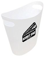 New! 2 Gallon Slim Style Wastebasket in a White Plastic Finish That Features Your Choice of a Novelty Theme Logo and a Free Trash Can Liner! (Admit One)