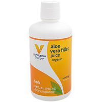 The Vitamin Shoppe Organic Aloe Vera Fillet Juice No Water Added Soothing for Digestive Discomfort (32 Fluid Ounce)