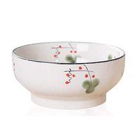 AXZHYX Bowl Ceramic Instant Noodle Bowl Ramen Bowl Soup Bowl Household Bowl Pickled Fish Bowl Salad Bowl White Bowl Gift Hotel Tableware Home Noodles Boiled Fish Soup Bowl