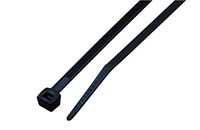 South Main Hardware 848163 11-in, 1,000-Pack, 75-lb, Black, Standard Nylon Cable Tie, 1000 Piece