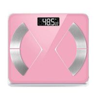 CGOLDENWALL Smart Body Fat Scale Wireless Bathroom Scale Digital Body Composition Analyzer with iOS and Android APP for Body Weight, Fat, Water, BMI, BMR, Muscle Mass (Pink, Charging Type)