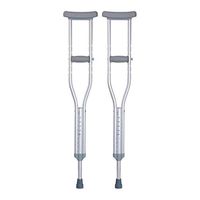 Crutches, Underarm Aluminum Crutches The Elderly Medical Non-Slip Cane Height Adjustable, Suitable for The Elderly and People with Mobility Problems,Large