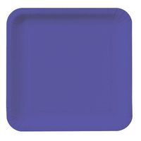 Creative Converting Touch of Color 18 Count Square Paper Dinner Plates, Purple