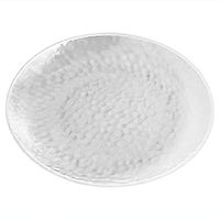 Party Joy 6" Hammered Clear Plastic Plate | Hammered Collection |Pack of 100 - Appetizer or Dessert Plates | Heavy Duty Premium Plastic Plates for Wedding, Parties, Camping & More (Clear)
