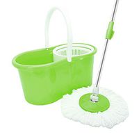 T-REASURE 360°Spin Mop Bucket Set, Adjustable Mop Pole Push & Pull Rotation Automatic Water Wash Mop for Home Kitchen Floor Cleaning