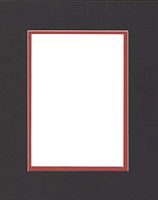 24x36 Double Acid Free White Core Picture Mats Cut for 20x30 Pictures in Black and Orange