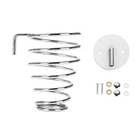 Hairdryer Support Holder, Stainless Steel Spiral-Shaped Hairdryer Support Holder Wall-Mounted Hair Dryer Rack Stands