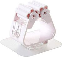 SANGAITIANFU Punch-Free Mop Bathroom Broom Card Holder Bathroom Suction Cup Mop Clip Broom Self-Adhesive Hook (White)
