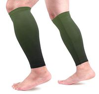 KEAKIA Olive Green Calf Compression Sleeves Shin Splint Support Leg Protectors Calf Pain Relief for Running, Cycling, Travel, Sports for Men Women (1 Pair)