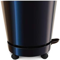 12" Self-Aerating +Self-Watering + High Drainage + Ventilated Deep Reservoir Round Modern Planter Maintains Healthy Roots and Moisture for House Plants & Garden (Black)