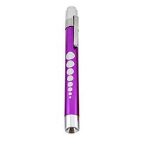 Hisoul Medical Pen Light for Doctors - Reusable LED Waterproof Penlight, First Aid LED Pen Light Flashlight, for Nurses Doctors with Pocket Clip (🖤 Purple A)