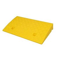 Plastic Step Mat, Non-Slip Curb Ramp, Rehabilitation Center Wheelchair Service Triangle Pad Supermarket Threshold Ramp (Size: 50 27 7cm) (Color : Yellow)