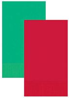 Red and Green Guest Towels Bundle 32 Disposable Paper Hand Napkins