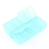 Weekly 8 Compartments Pill Box Tablet Holder Case Organizer Clear Blue