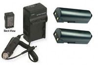 TWO 2 D-L172 D-LI72 Batteries + Charger Kit for Pentax Optio Z10 Digital Camera