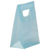 JAM PAPER Frosted Lunch Bags - 3 x 4 x 1 1/2 - Blue - Sold Individually