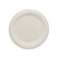 Durable Eco-Friendly 6" Bagasse Plates - Pack of 100 Round White Plates. Microwave Safe, Compostable, Made from Sugercane Fibers (100 Count)