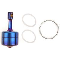 Zer one Gyroscope Shape Portable Medicine Bottle, Outdoor Portable Waterproof Medicine Bottle Portable Pill Bottle Mini Pill Case (Blue)