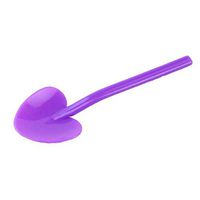 Kungfu Alien Disposable Plastic Heart Shape Spoons for Ice Cream Spoons Purple（100 Count）