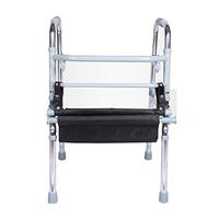 Rolling Walkers Walker Elderly Disabled Aluminum Alloy Trolley Trolley Lower Limb Training Lightweight Folding Abdomen (Color : Silver, Size : 504875cm)