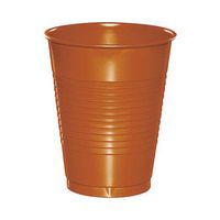 Hoffmaster Group 323389 16 oz Pumpkin Spice Premium Plastic Cups, Pack of 12-20 Per Pack