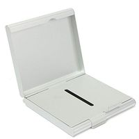 Aluminum Cigarette Case Box Double Sided Flip Open Pocket for 20 Cigarettes,Silver
